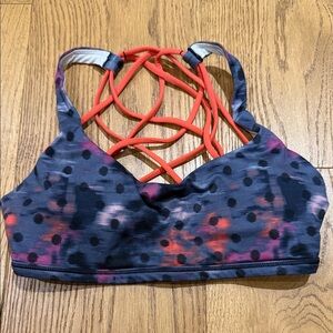 lululemon athletica Black and Red Strappy Sports Bra